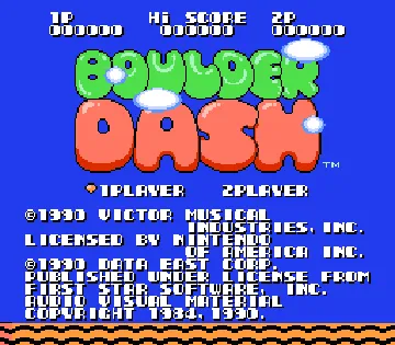 Boulder Dash (USA) screen shot title